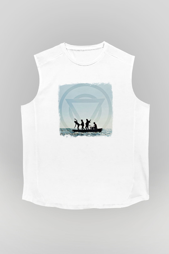 Enter Shikari Baskılı Unisex Beyaz Kolsuz Tişört