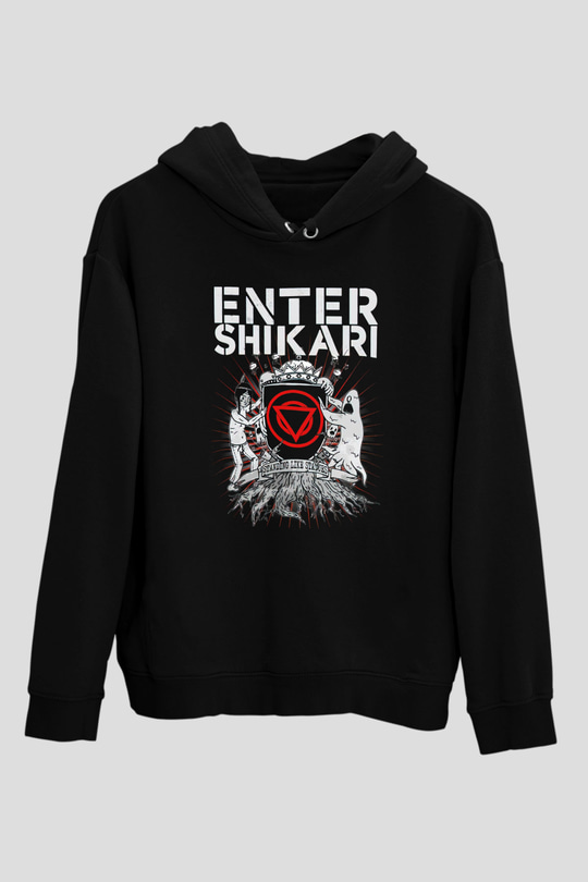 Enter Shikari Siyah Unisex Kapüşonlu Sweatshirt