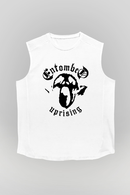 Entombed Beyaz Unisex Kolsuz Tişört
