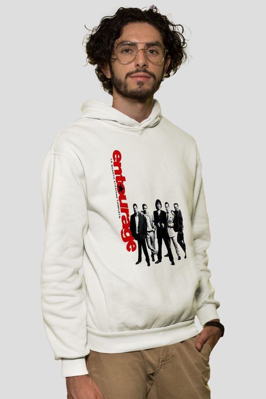 Entourage Beyaz Unisex Hoodie