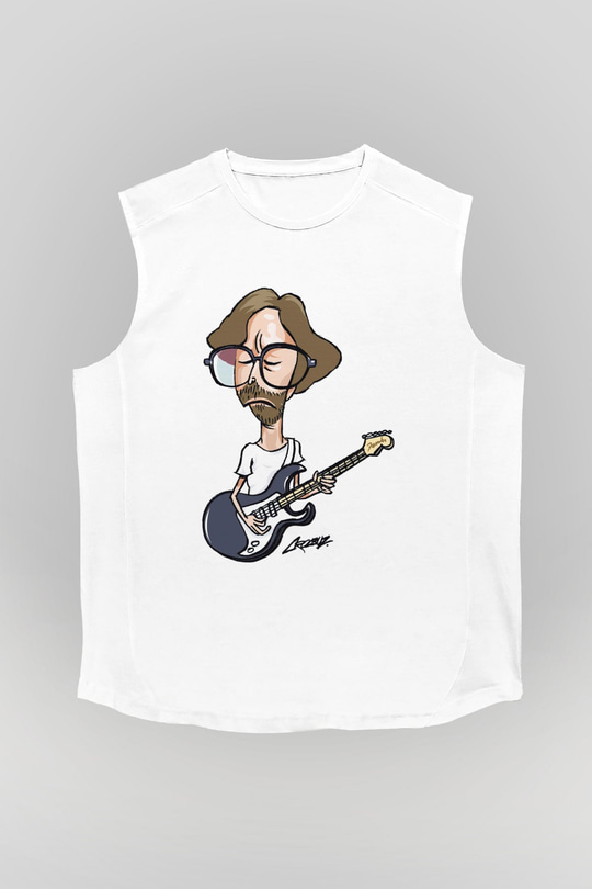 Eric Clapton Beyaz Unisex Kolsuz Tişört