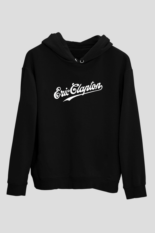 Eric Clapton Siyah Unisex Kapüşonlu Sweatshirt