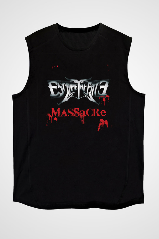 Escape The Fate Baskılı Unisex Siyah Kolsuz Tişört