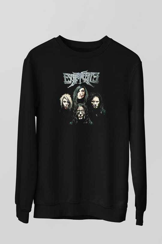 Escape the fate Baskılı Unisex Siyah Sweatshirt