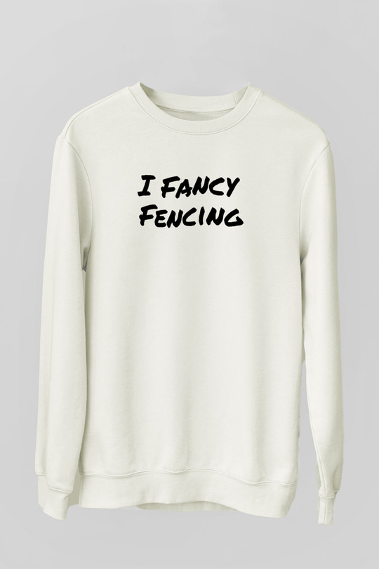 Eskrim Baskılı Unisex Ekru Sweatshirt