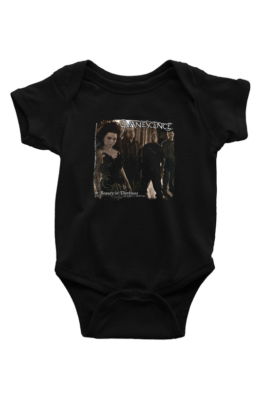 Evanescence Baskılı Unisex Siyah Bebek Body - Zıbın