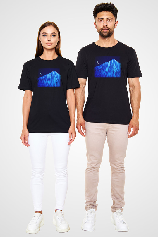 Everest Siyah Unisex Tişört T-Shirt - TişörtFabrikası