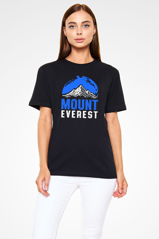 Everest Siyah Unisex Tişört T-Shirt - TişörtFabrikası