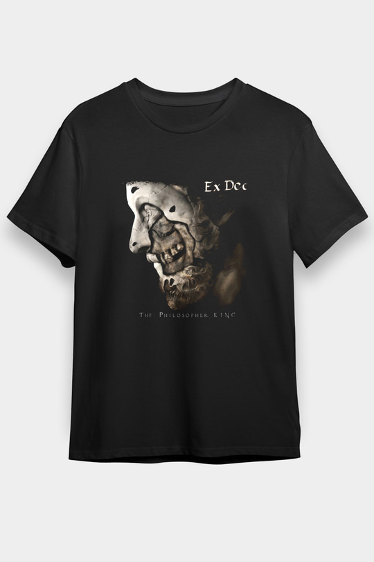 Ex Deo Baskılı Unisex Siyah Tişört