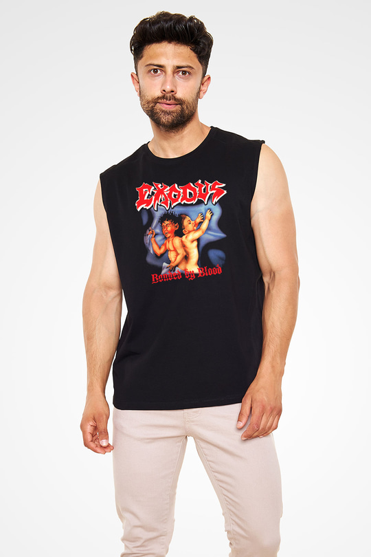 Exodus Siyah Unisex Kolsuz Tişört