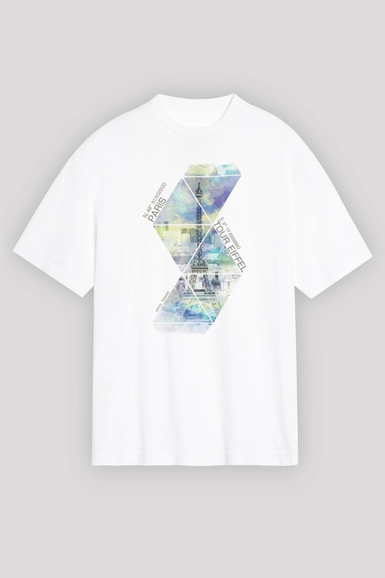 Eyfel Kulesi Beyaz Oversize Tişört Oversize T-shirt - TişörtFabrikası
