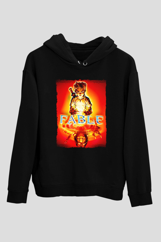Fable Siyah Unisex Hoodie