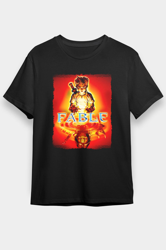 Fable Siyah Unisex Tişört T-Shirt