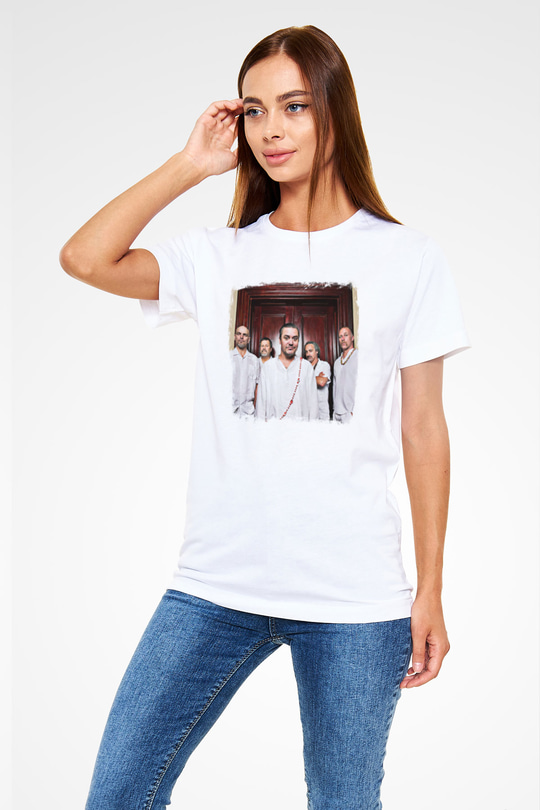 Faith No More Baskılı Unisex Beyaz Tişört