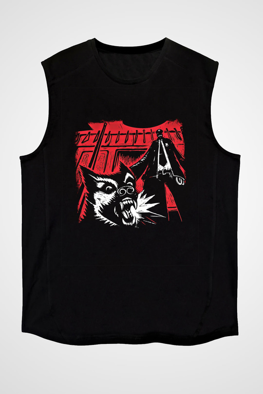 Faith No More Baskılı Unisex Siyah Kolsuz Tişört