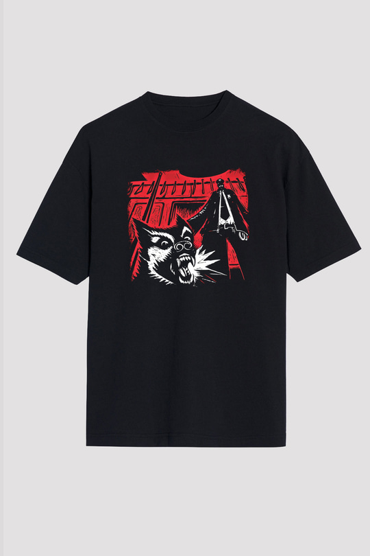 Faith No More Baskılı Unisex Siyah Oversize Tişört