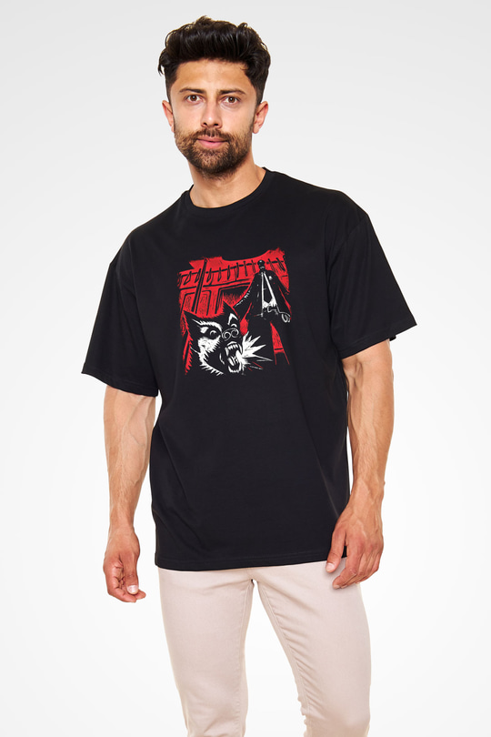 Faith No More Baskılı Unisex Siyah Oversize Tişört