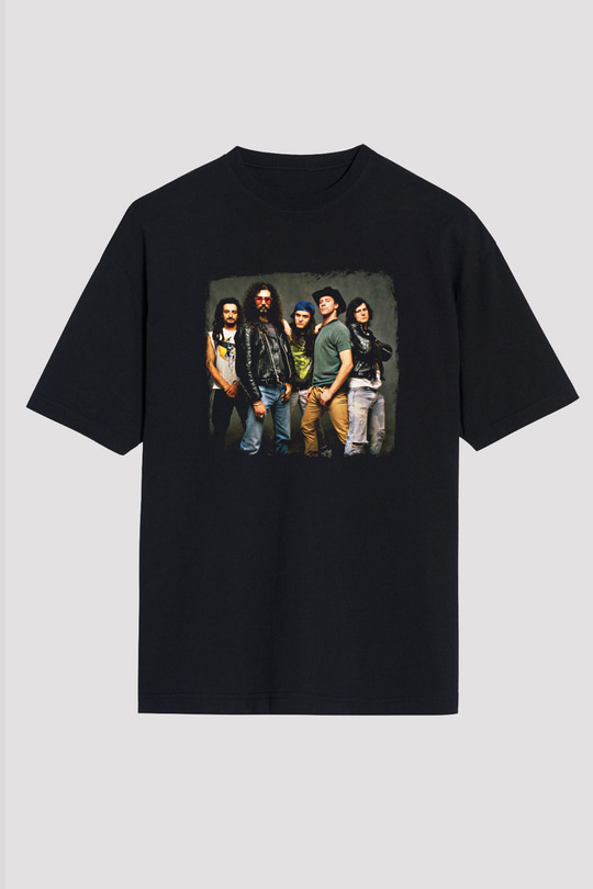 Faith No More Baskılı Unisex Siyah Oversize Tişört