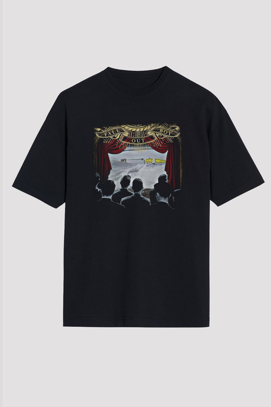 Fall Out Boy Baskılı Unisex Siyah Oversize Tişört