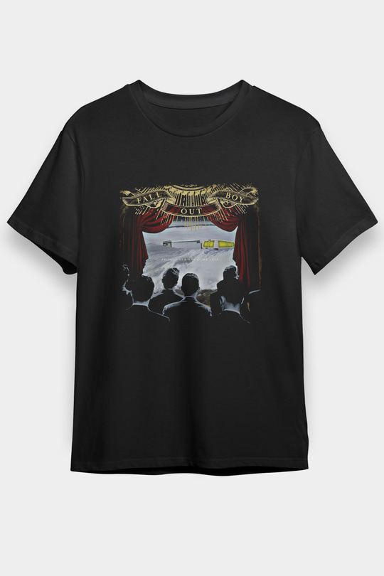 Fall Out Boy Baskılı Unisex Siyah Tişört