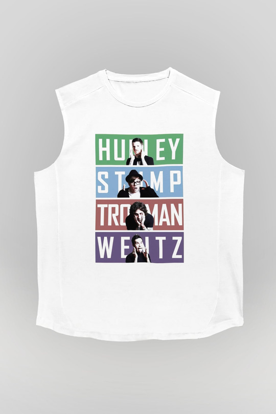 Fall Out Boy Beyaz Unisex Kolsuz Tişört