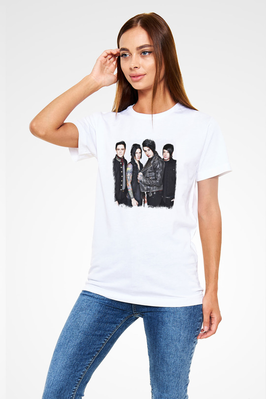 Falling In Reverse Baskılı Unisex Beyaz Tişört