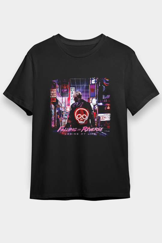Falling In Reverse Baskılı Unisex Siyah Tişört