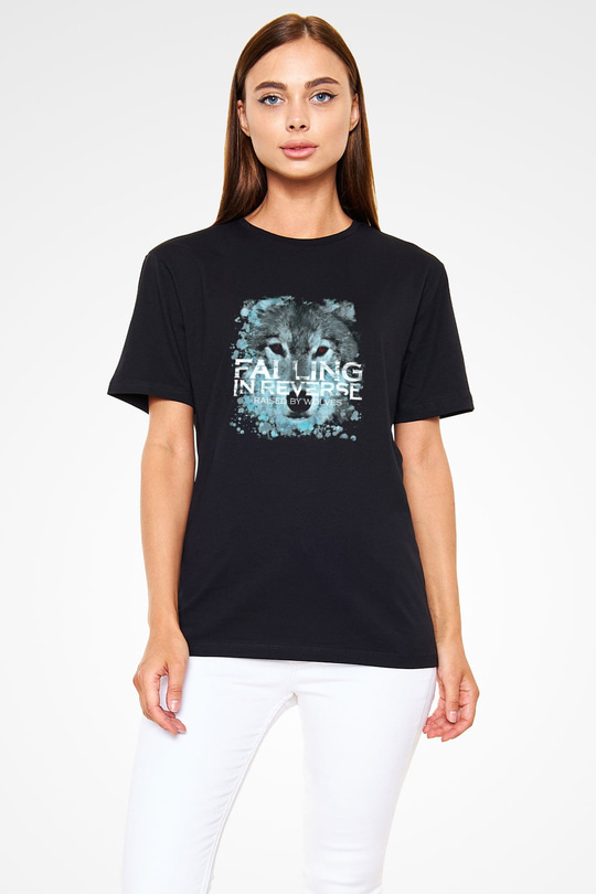 Falling In Reverse Baskılı Unisex Siyah Tişört