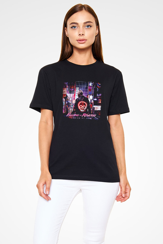 Falling In Reverse Baskılı Unisex Siyah Tişört