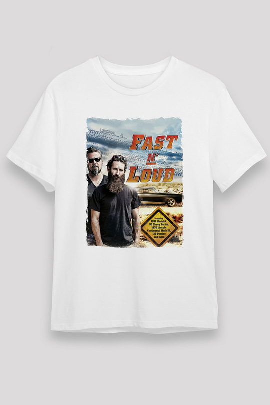 Fast N Loud Beyaz Unisex Tişört T-Shirt
