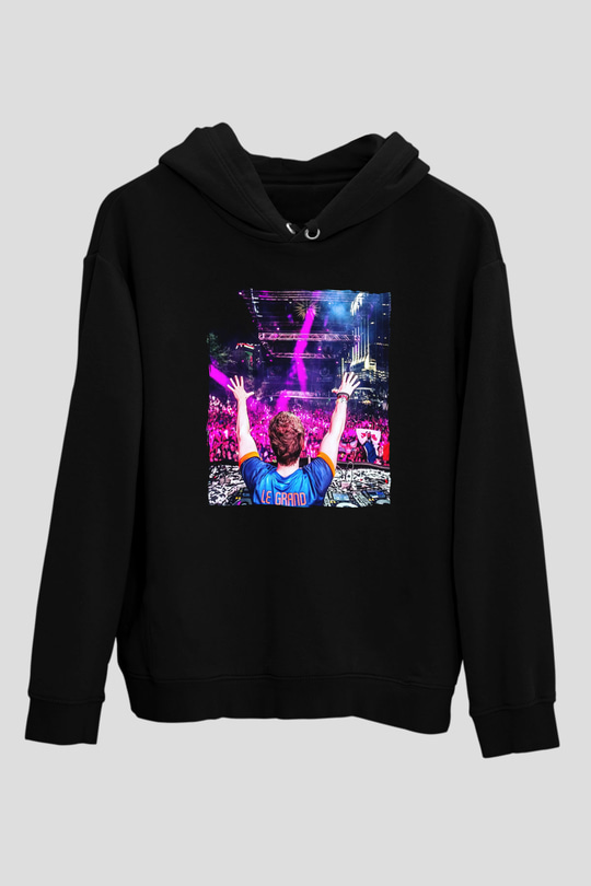 Fedde Le Grand Siyah Unisex Kapüşonlu Sweatshirt