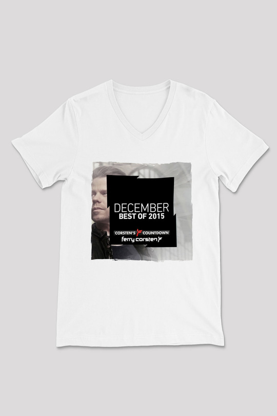 Ferry Corsten Beyaz Unisex V Yaka Tişört