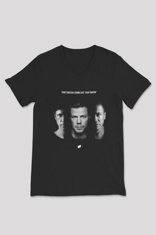 Ferry Corsten Siyah Unisex V Yaka Tişört