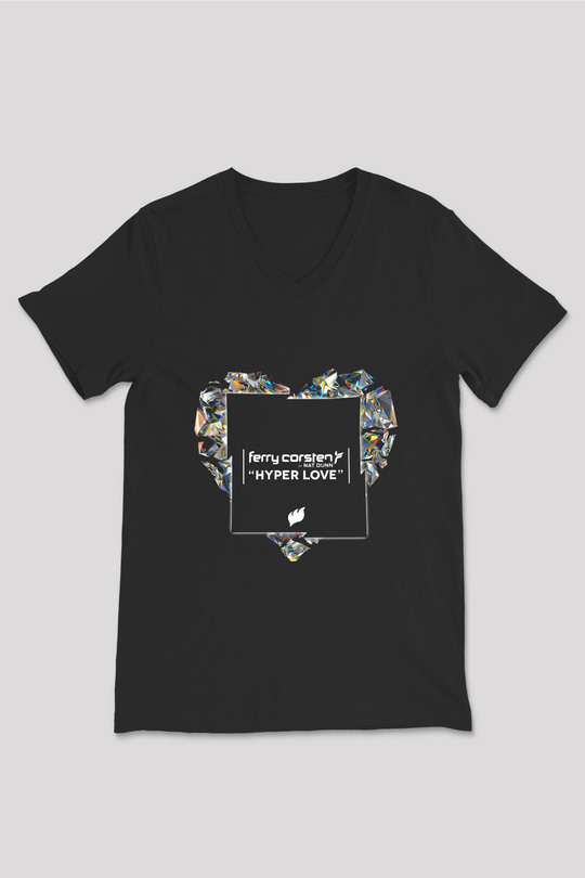 Ferry Corsten Siyah Unisex V Yaka Tişört