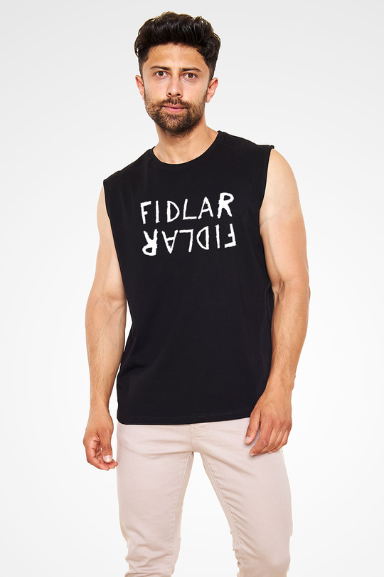 Fidlar Siyah Unisex Kolsuz Tişört