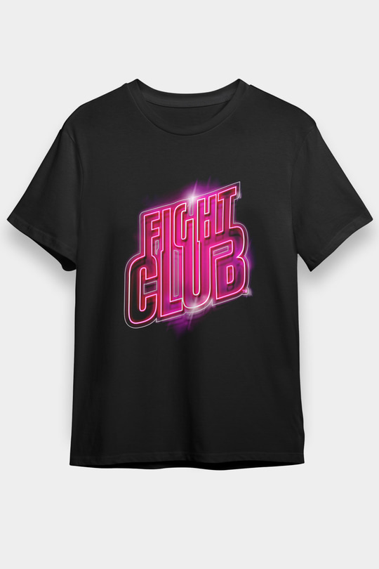 Fight Club (Tyler Durden) Baskılı Unisex Siyah Tişört - Tshirt