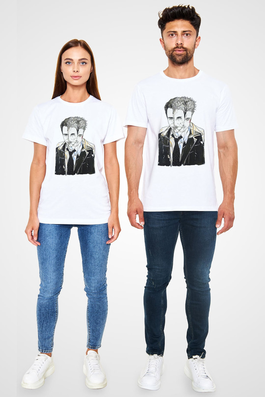 Fight Club (Tyler Durden) Unisex Baskılı Beyaz Tişört - Tshirt