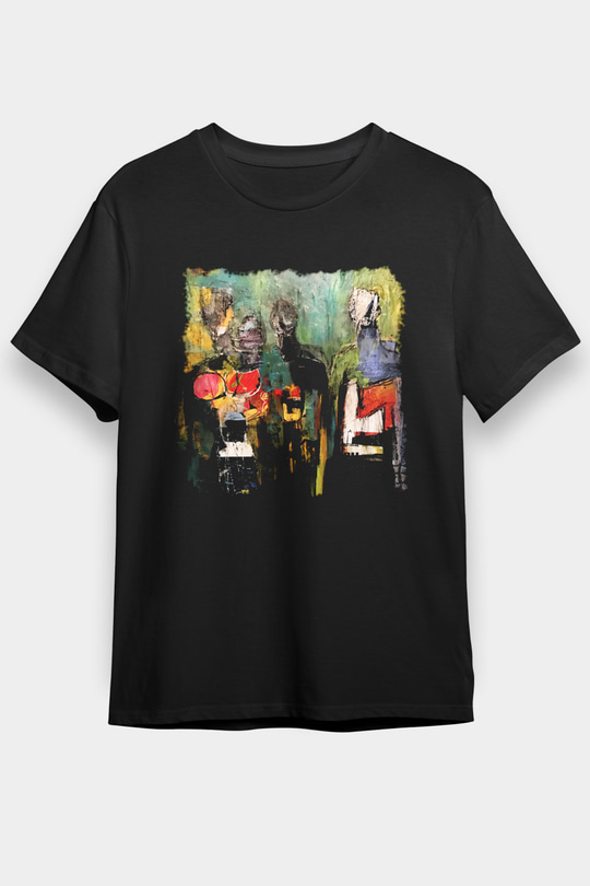 Figür Siyah Unisex Tişört T-Shirt - TişörtFabrikası