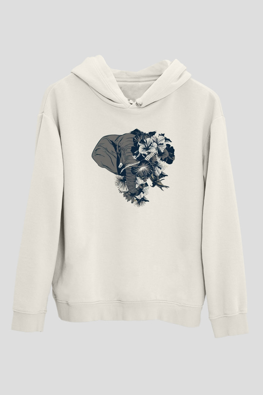 Fil Beyaz Unisex Hoodie