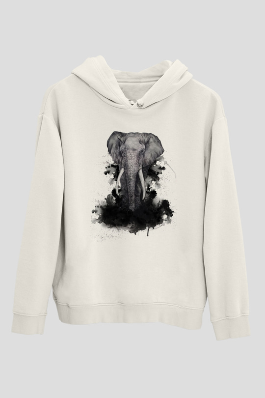 Fil Beyaz Unisex Hoodie