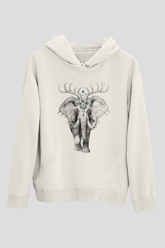 Fil Beyaz Unisex Hoodie