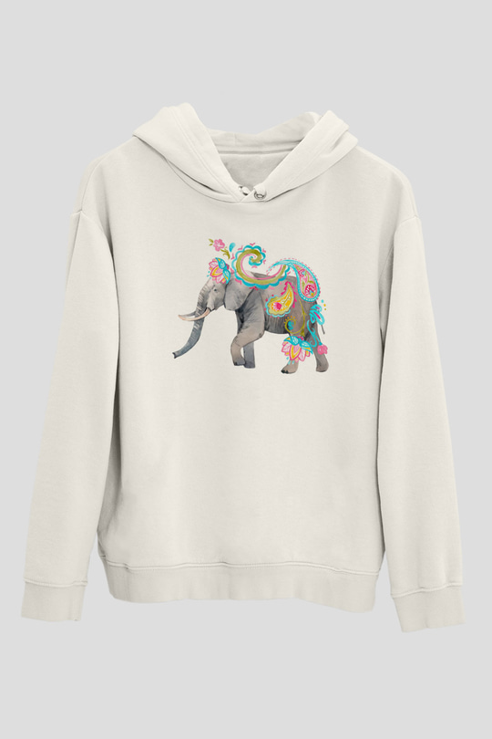 Fil Beyaz Unisex Hoodie