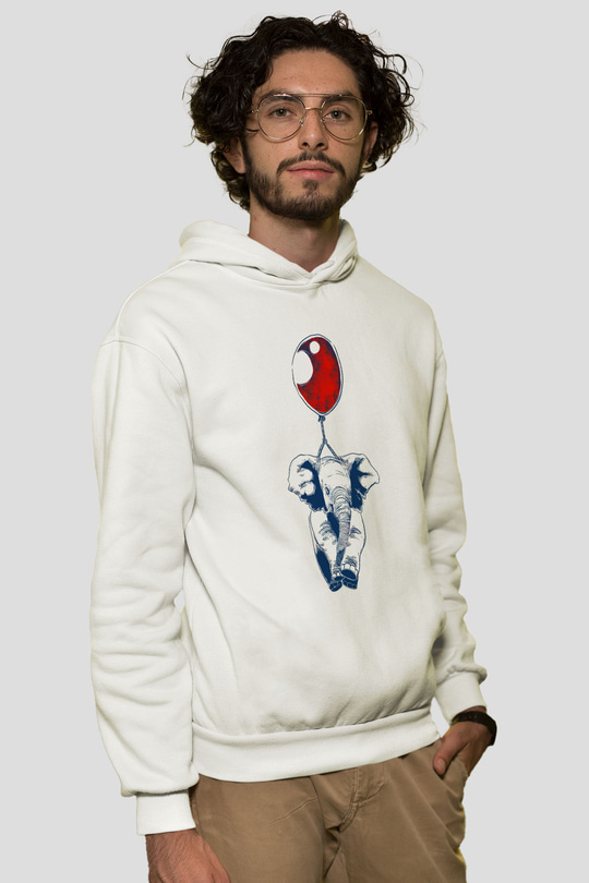 Fil Beyaz Unisex Hoodie