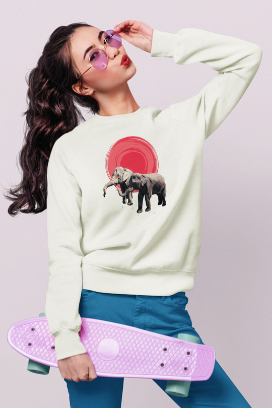 Fil Beyaz Unisex Sweatshirt