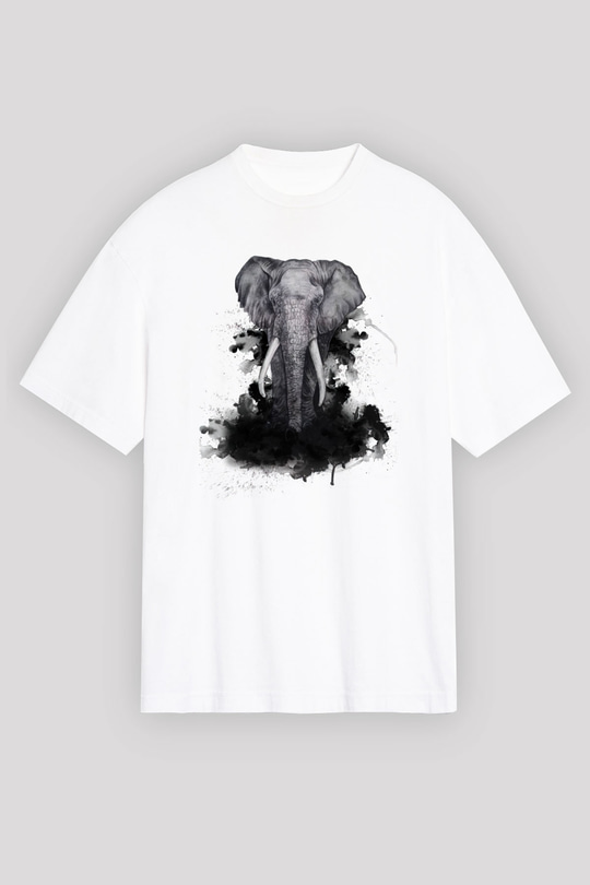 Fil Beyaz Oversize Tişört Oversize T-shirt - TişörtFabrikası