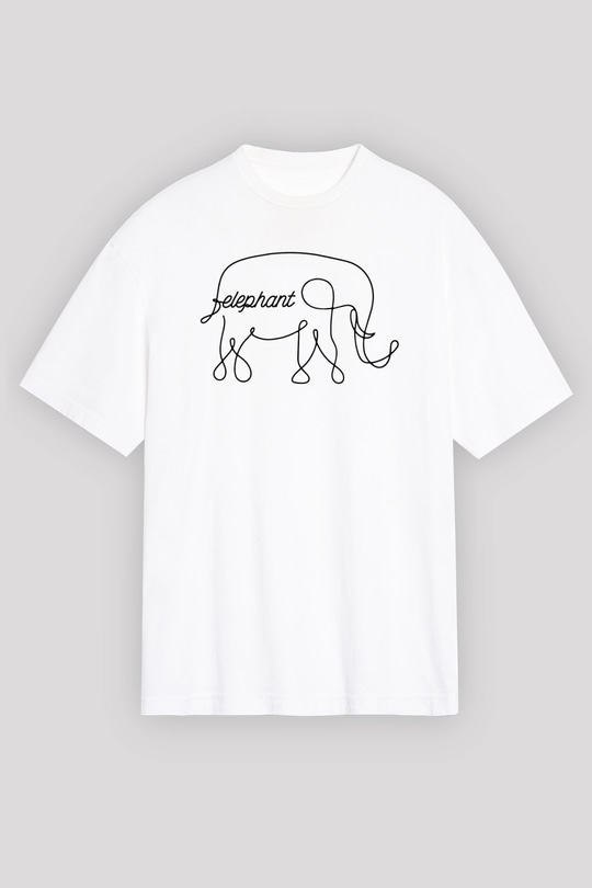 Fil Beyaz Oversize Tişört Oversize T-shirt - TişörtFabrikası