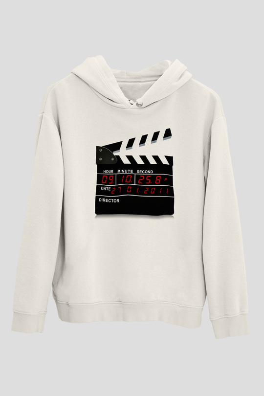 Film yönetmeni Beyaz Unisex Hoodie