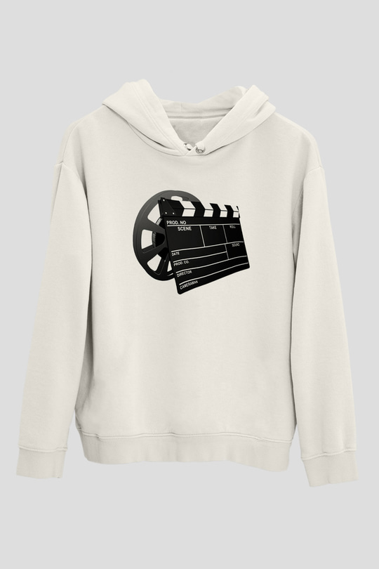 Film yönetmeni Beyaz Unisex Hoodie