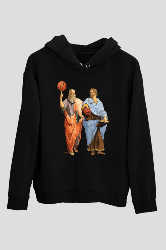 Filozof Siyah Unisex Kapüşonlu Sweatshirt