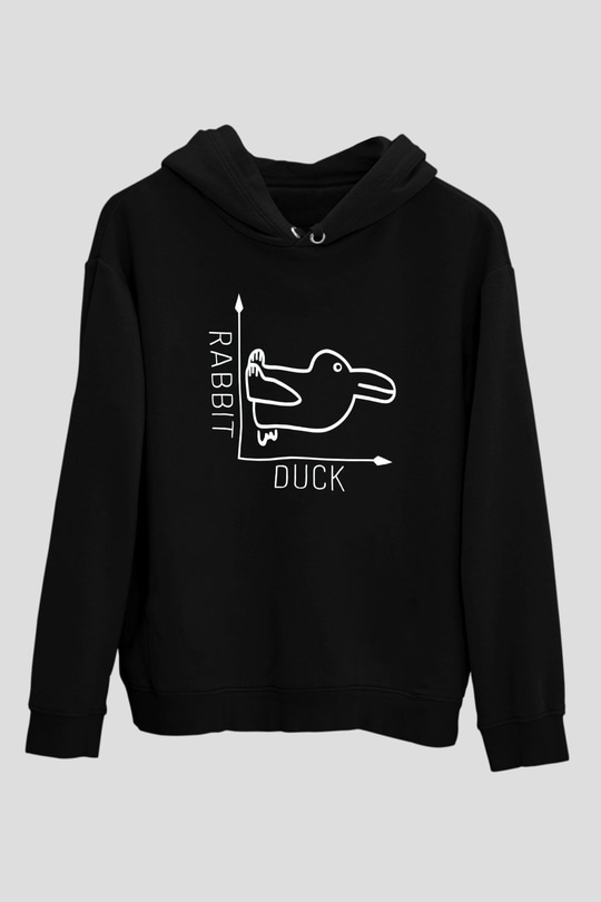 Filozof Siyah Unisex Kapüşonlu Sweatshirt